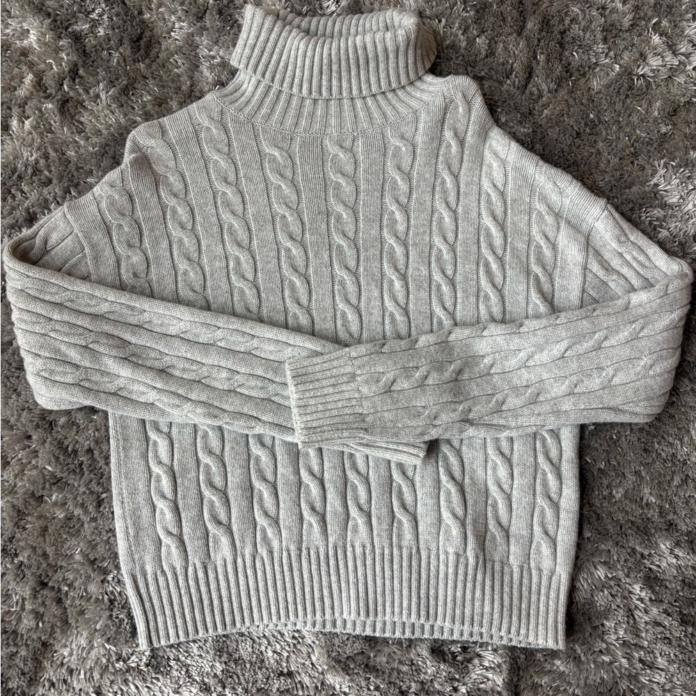Aritzia heather grey turtleneck sweater